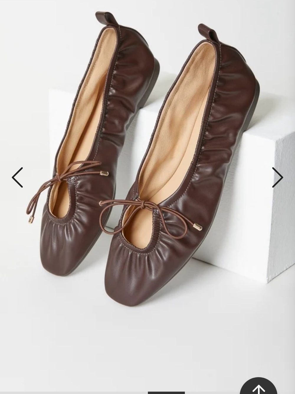 Just Fab Mari Brown Women's Ballet Flats with tie